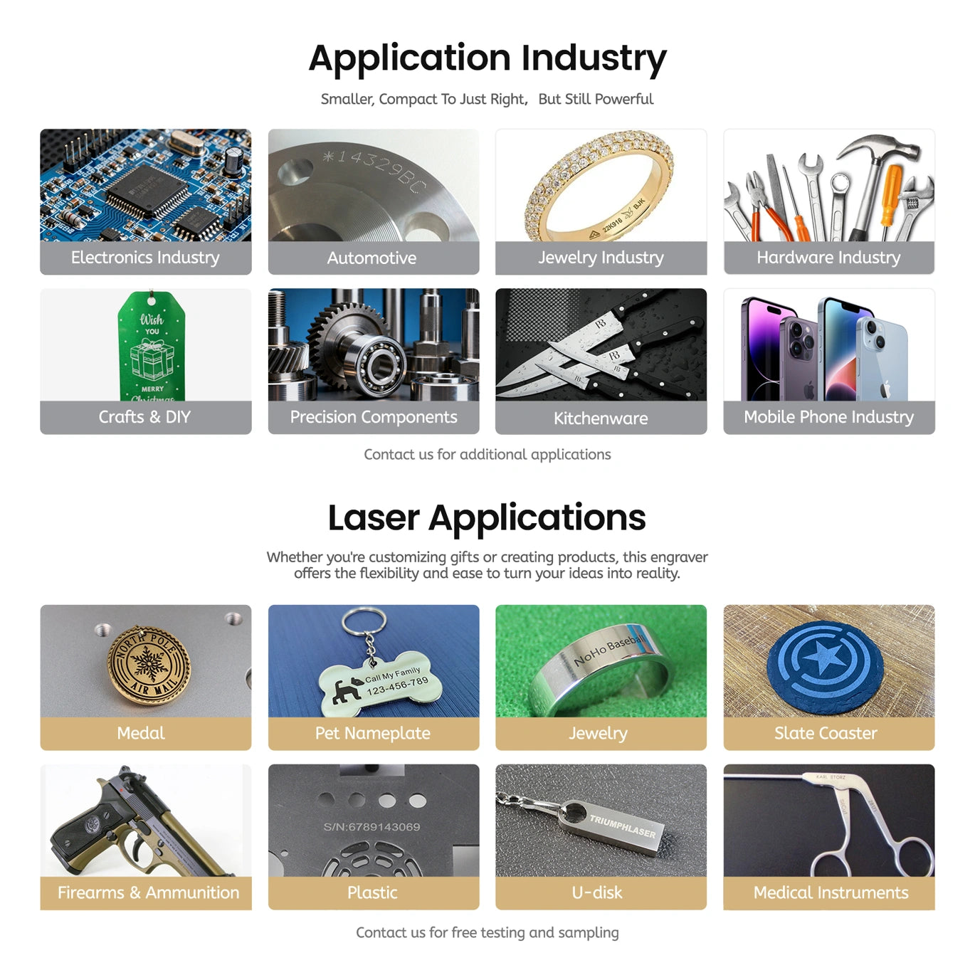 Application for fiber laser marking machine