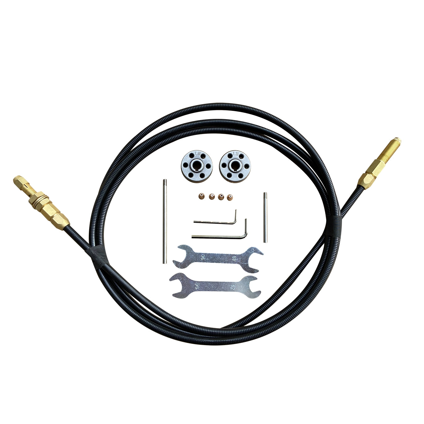 Graphite Wire Feeding Tube Guide 5m with Feeding Wheel for Aluminum Welding Wire Main image