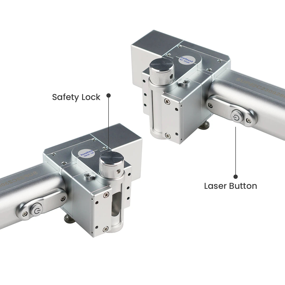 Handheld laser cleaning head SUP22C safety lock
