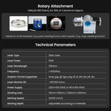 Triumph 50W Fiber Laser Marking Machine with Rotary D80