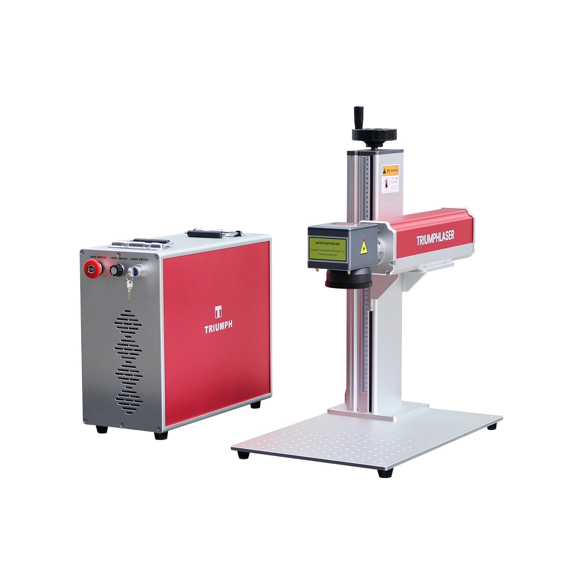 Triumph 50W Fiber Laser Marking Machine with Rotary Industrial Laser Engraver for Metal Jewelry Ring and Hard Plastics