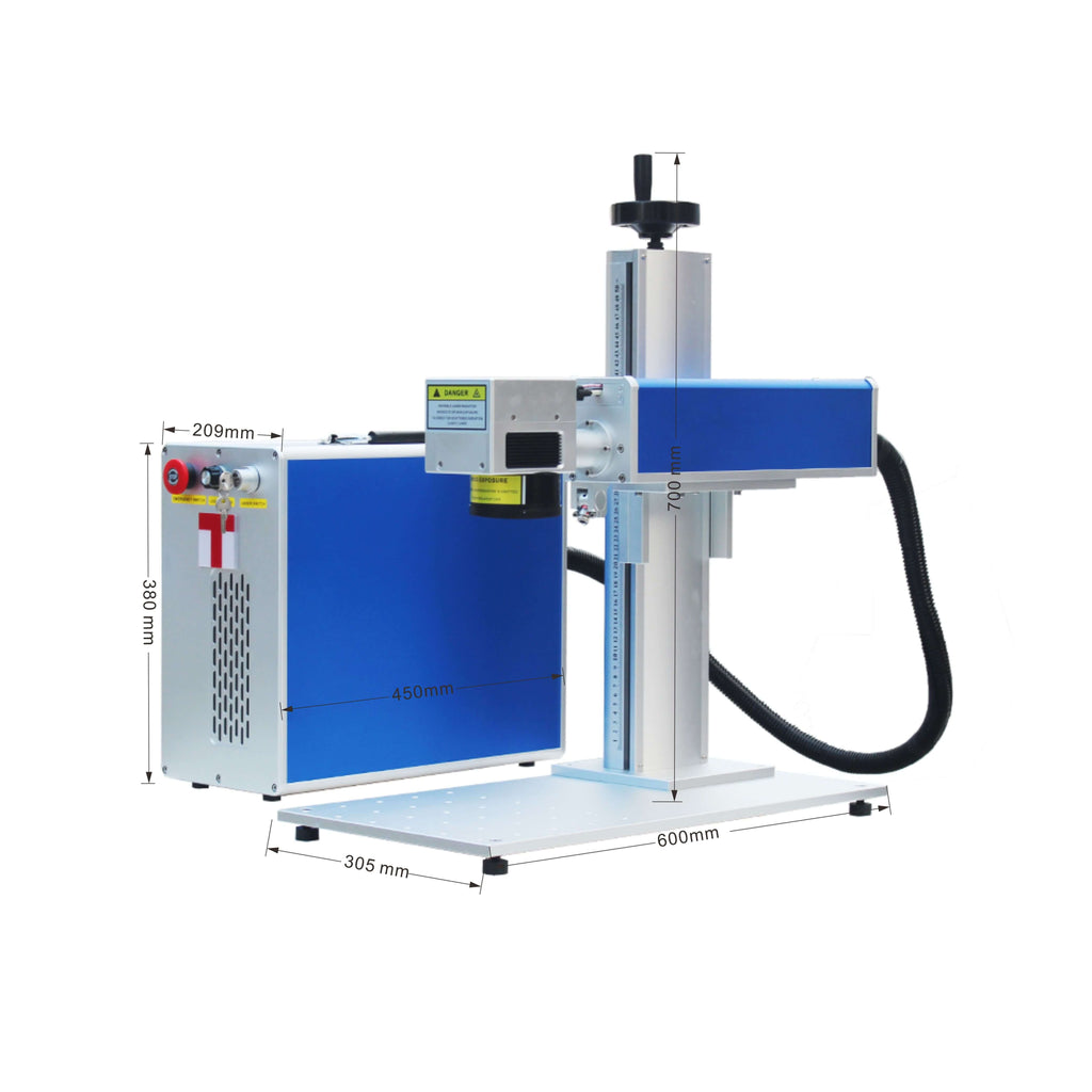 fiber laser marking machine size