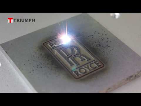 Steel engraving 1mm deep marking by Triumph laser marking machine